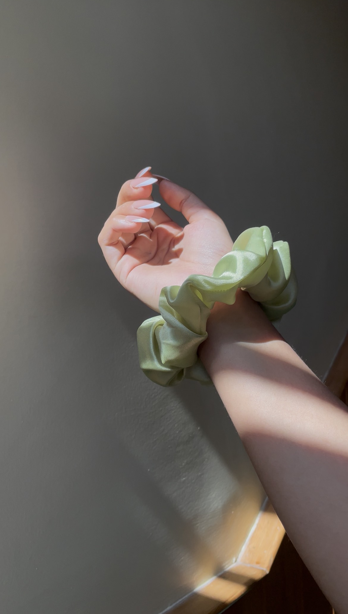 Pastel Green Scrunchie (Regular)
