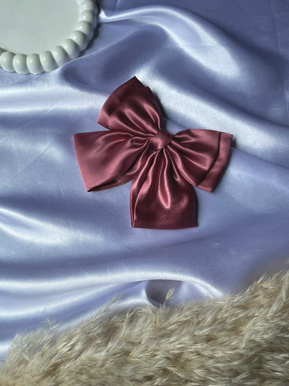 Pink Pleat Bow