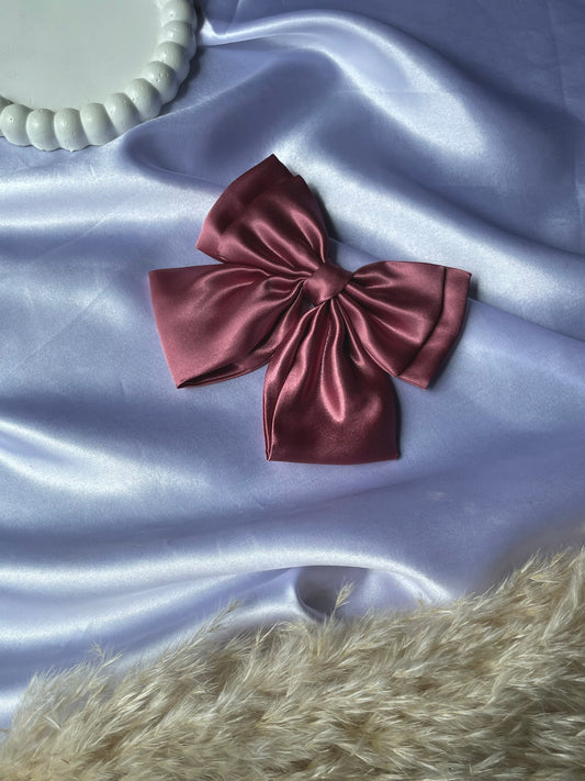 Pink Pleat Bow