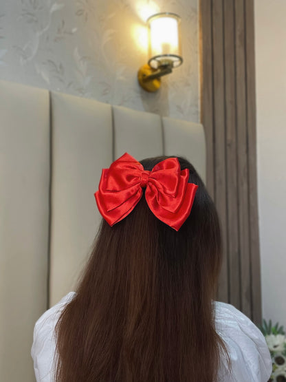 Red Triple Layered Bow
